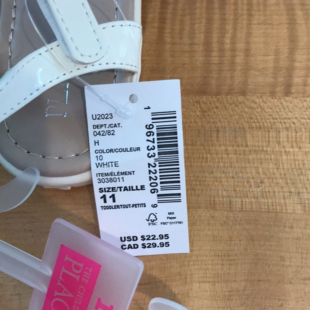 Girls White Sandals - Picture 3 of 3